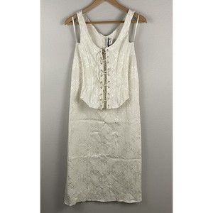 Morbid Threads Womens Small Ivory Brocade SKIRT. CORSET NOT INCLUDED